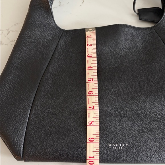Radley Black Pebbled Leather Knot-Handle Shoulder Bag-new - Picture 7 of 9